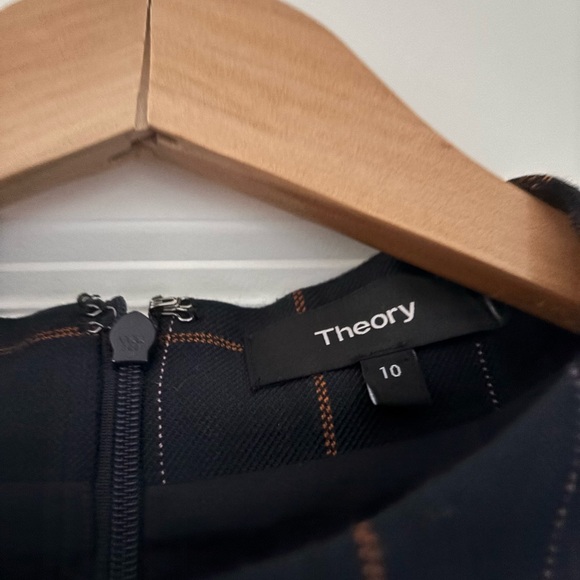 Theory Jasneah The Check Plaid Wool Mini Dress Academia - Picture 8 of 9